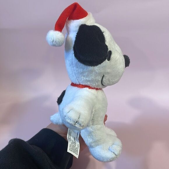 Peanuts Christmas Snoopy Black & White Dog w Christmas Hat Excellent Used Con… - Picture 4 of 7